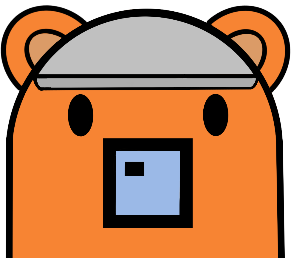 Bear wearing helmet 